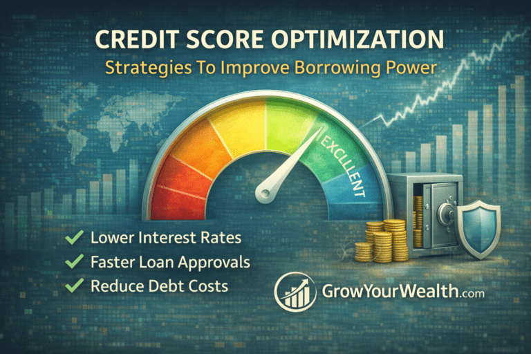 Credit score optimization strategies visualized