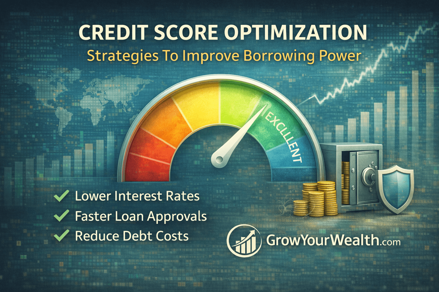 Credit Score Optimization Strategies That Improve Borrowing Power Long-Term 1 Credit score optimization strategies visualized