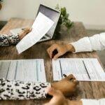 Retirement planning and long term financial security concept with savings documents