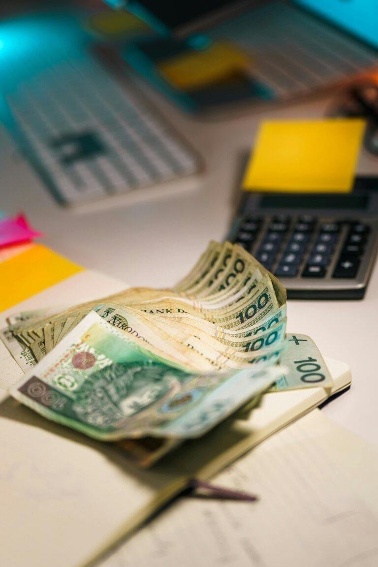 cash flow budgeting spreadsheet and personal finance planning on laptop