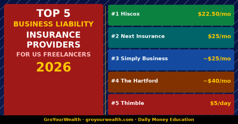 Top 5 Business Liability Insurance Providers for US Freelancers 2026 — GroYourWealth