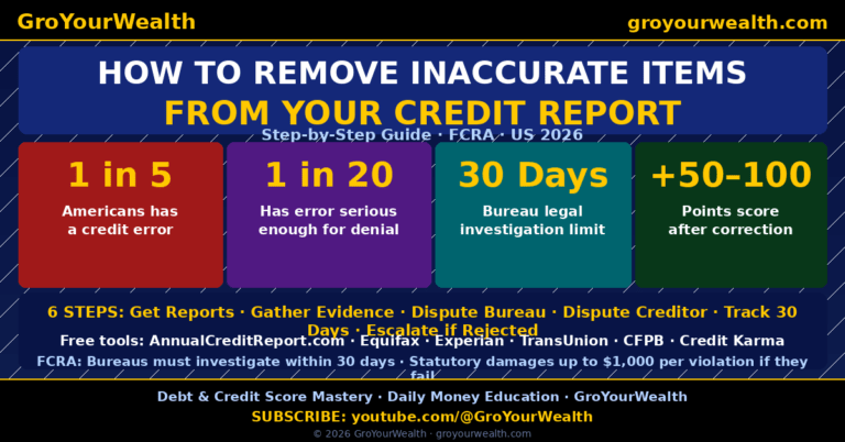 How to Remove Inaccurate Items from Your Credit Report Step by Step US 2026 — GroYourWealth