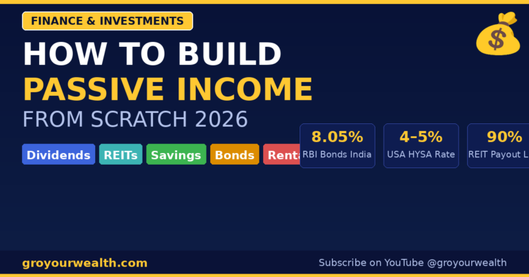 How to Build Passive Income From Scratch 2026 — GroYourWealth