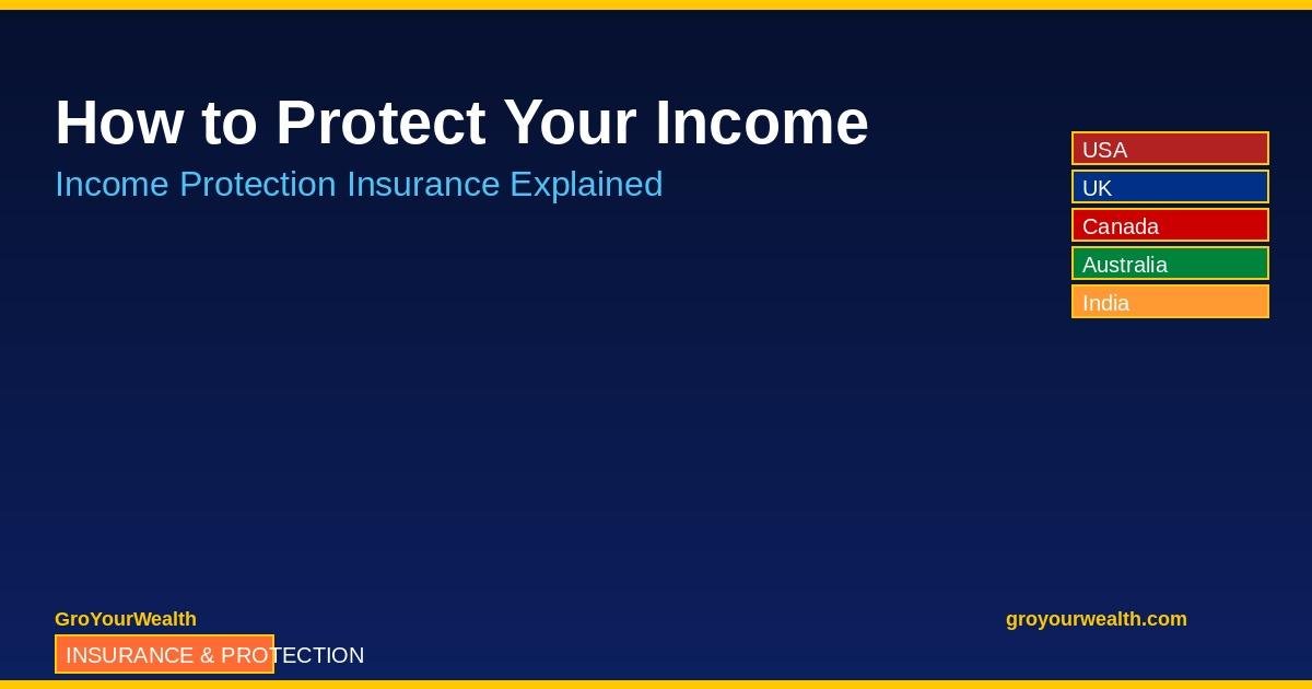 Income protection insurance explained for USA, UK, Canada, Australia, and India — how to protect your income