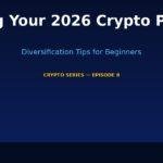 C-08 crypto portfolio diversification guide showing 70-20-10 allocation rule with Bitcoin Ethereum Solana tier structure for beginners 2026