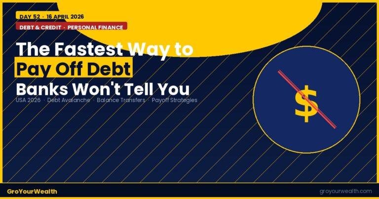 The fastest way to pay off debt in USA 2026 — debt avalanche, snowball and balance transfer strategies explained by GroYourWealth