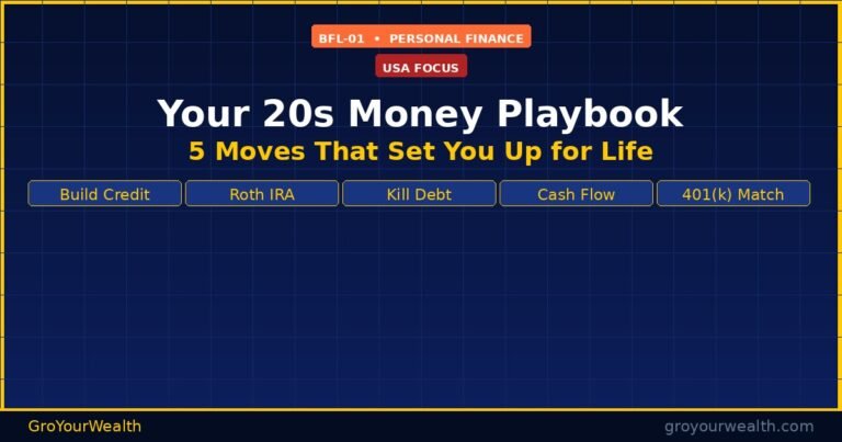 Your 20s money playbook — 5 moves to build wealth USA 2026