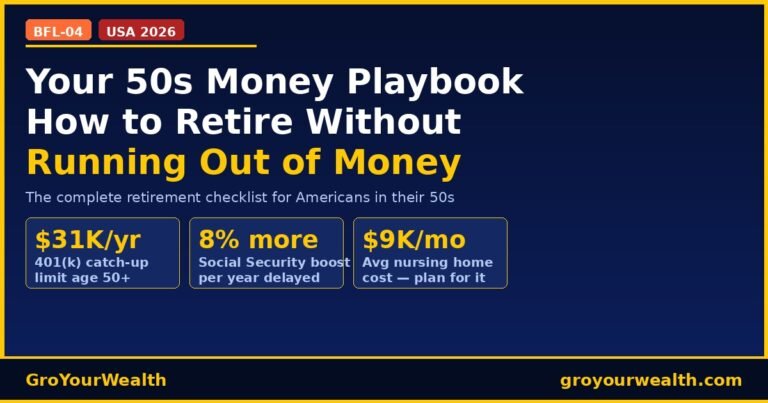 50s money playbook retire without running out USA 2026 GroYourWealth