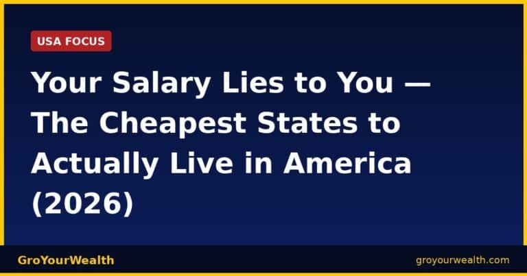 Cheapest states to live in America 2026 infographic