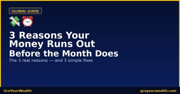 3 reasons money runs out before month ends — GroYourWealth