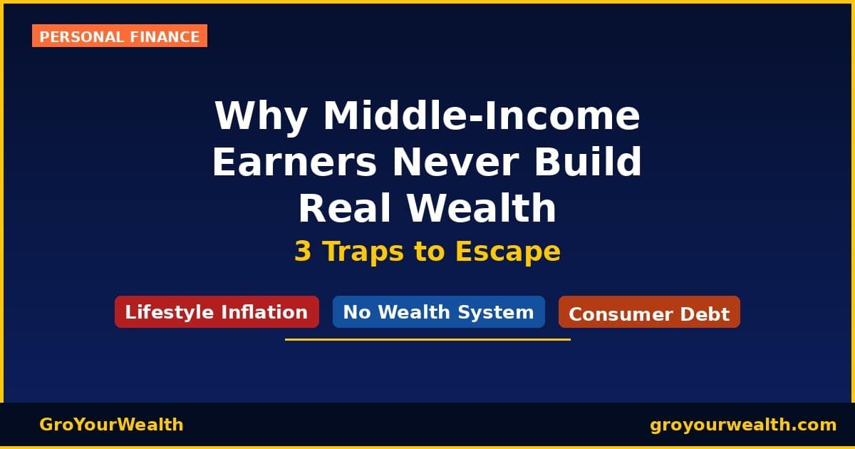 Middle-income wealth traps infographic — GroYourWealth
