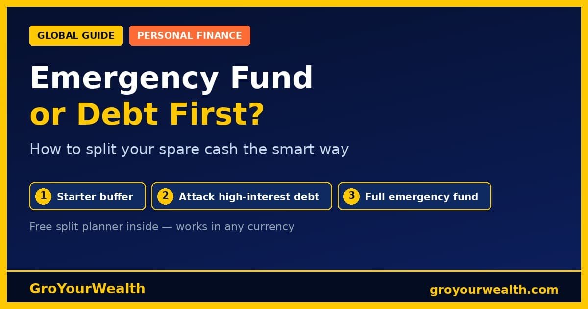 Emergency fund or debt first — GroYourWealth global guide